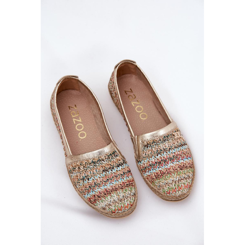 Elegantné Kožené Espadrilky S Pletením Multikolor Zazoo 10178 - Viacfarebné