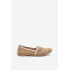 Elegantné Kožené Espadrilky S Pletením Béžovo-Zlaté Zazoo 10178 - Béžová