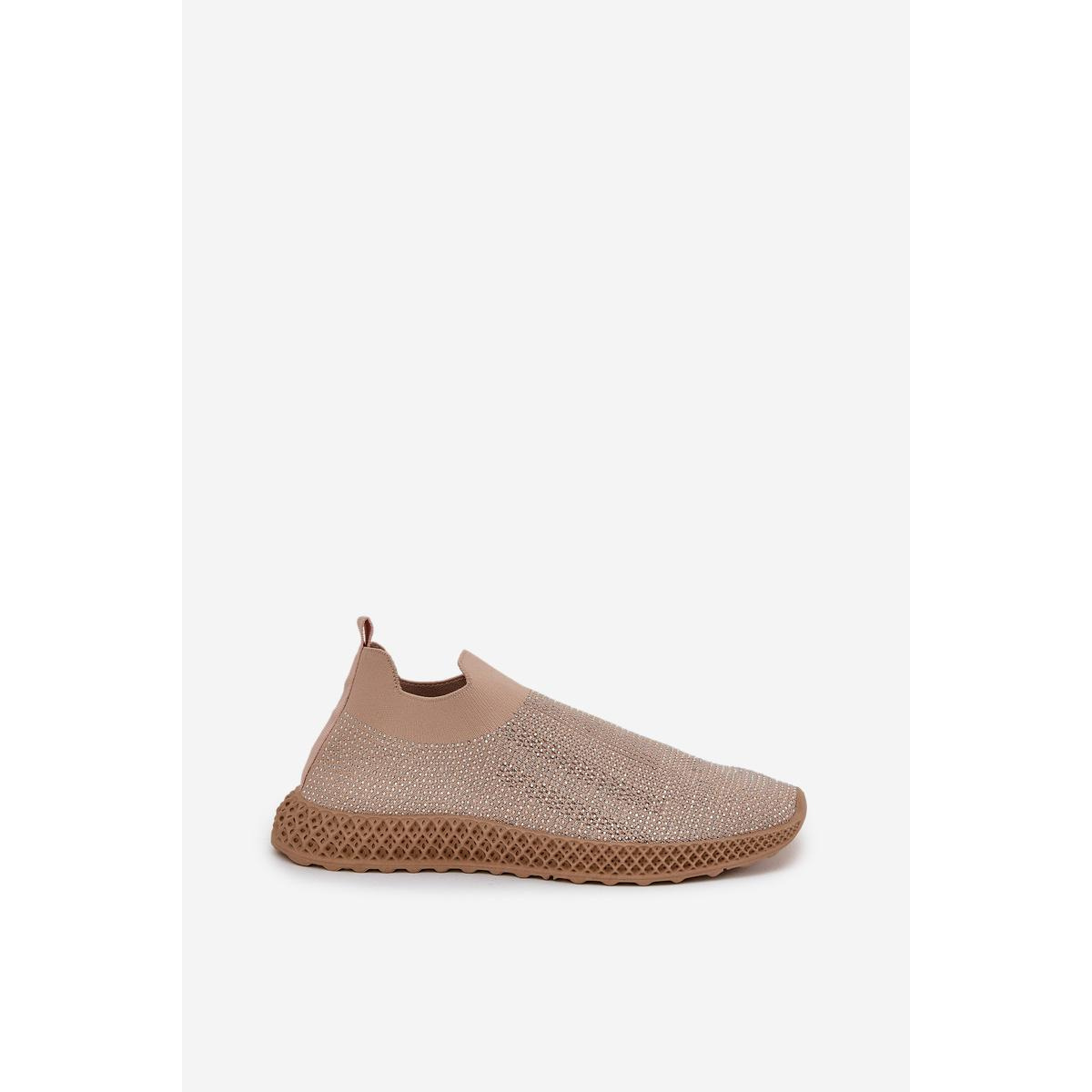 Dámske Slip-On Športové Topánky S Ozdobou D&A TW121 Béžové - Béžová