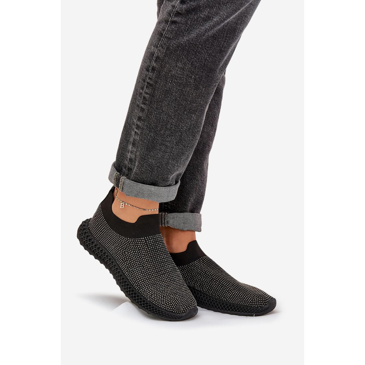 Dámske Slip-On Športové Topánky So Zdobením D&A TW121 Čierne - Čierna