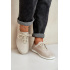 Šnurovacie Poltopánky Z Prírodnej Kože D&A LR51-645 Béžové - Béžová