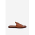 Elegantné Dámske Kožené Pantofle S Dekoráciou Zazoo 3008 Camel - Odtiene hnedej a béžovej