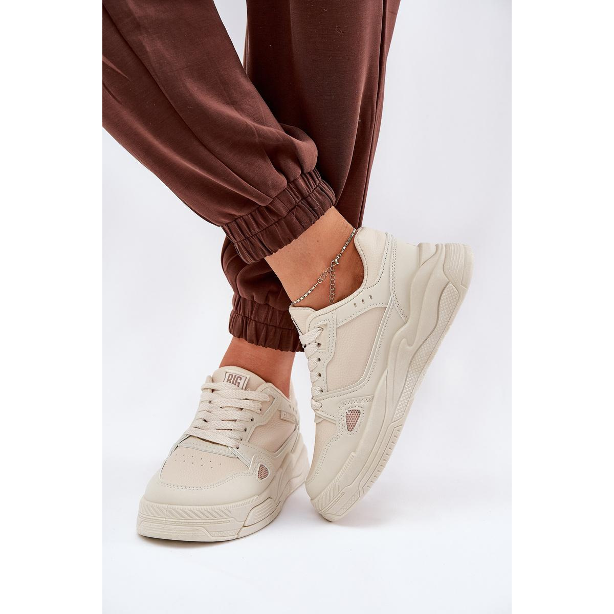 Dámske Sneakers Big Star NN274668 Béžové - Béžová