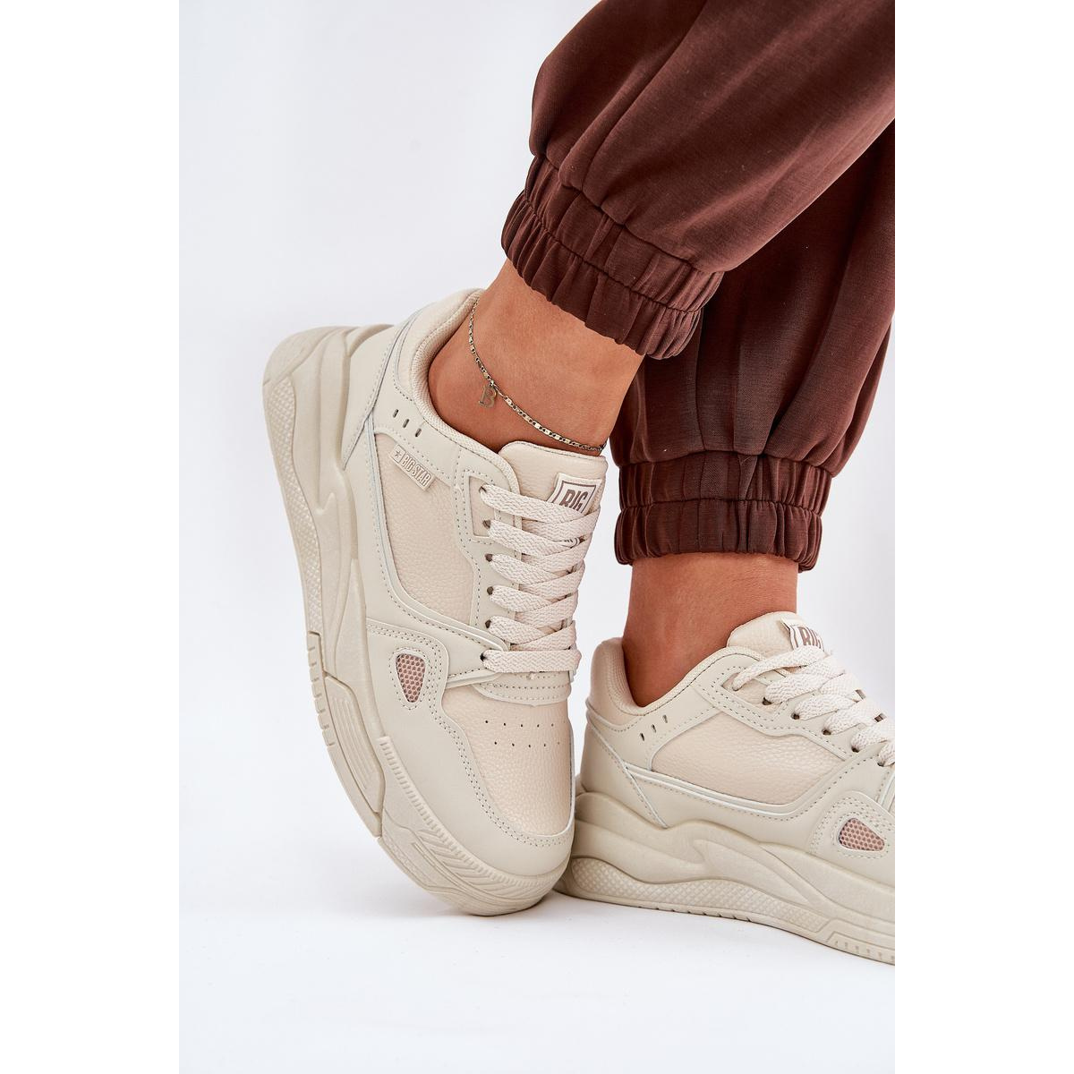 Dámske Sneakers Big Star NN274668 Béžové - Béžová