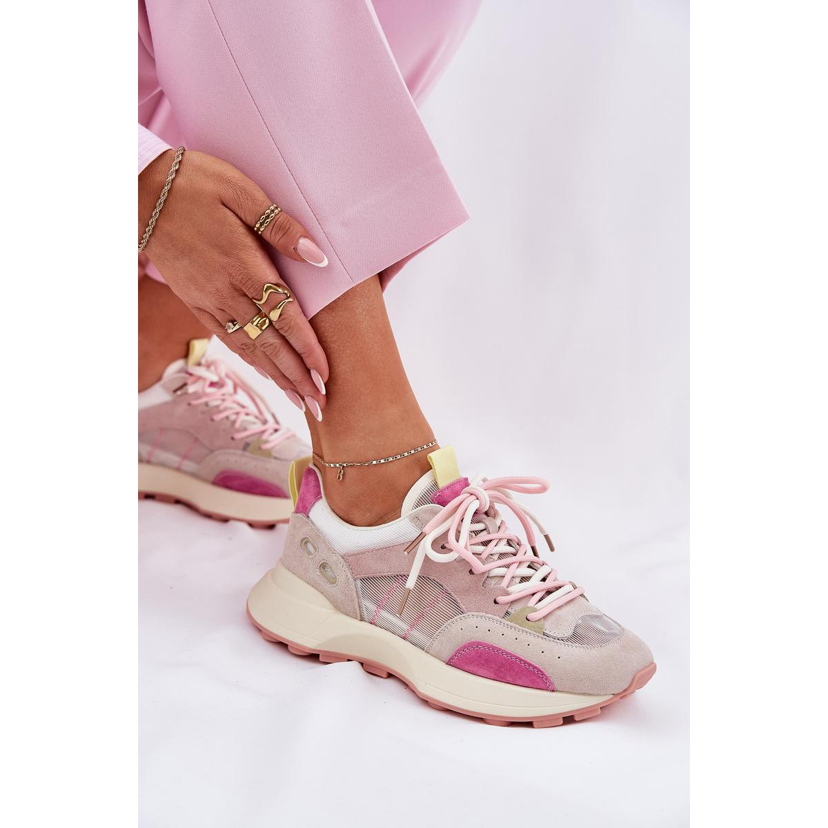 Zamšové Športové Topánky Sneakers Dámske 66725 Viacfarebné Vinceza