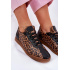 Dámske Kožené Športové Topánky S Leopardím Vzorom Laura 2935 Hnedé - Odtiene hnedej a béžovej