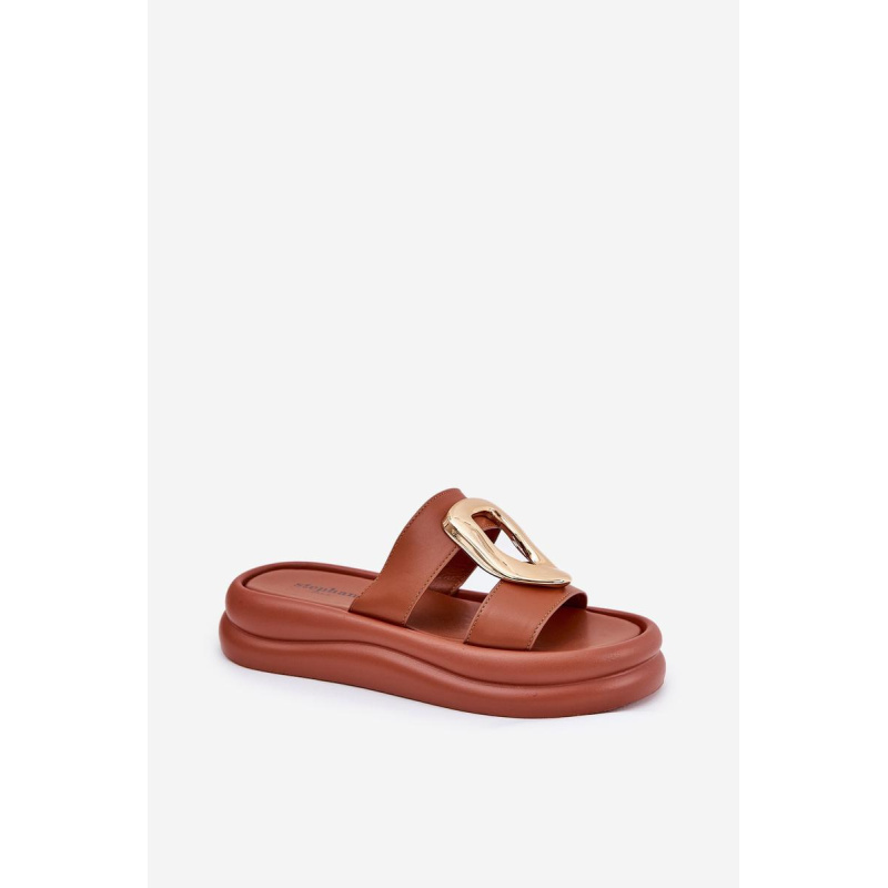 Dámske sandále na platforme so zlatým detailom Camel Ularinea - Odtiene hnedej a béžovej