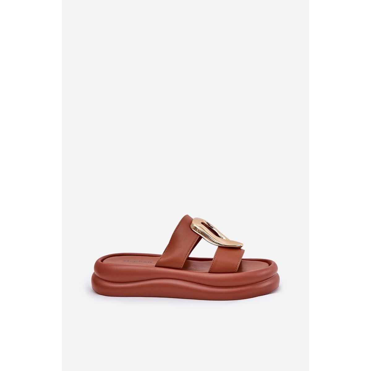 Dámske sandále na platforme so zlatým detailom Camel Ularinea - Odtiene hnedej a béžovej