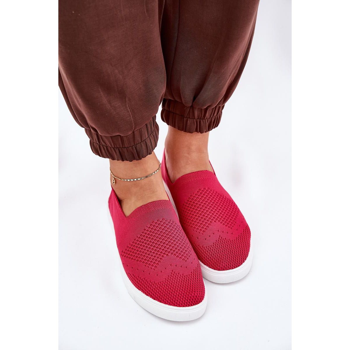Dámske Slip-on Tenisky Big Star FF274A605 Fuksia - Odtiene ružovej
