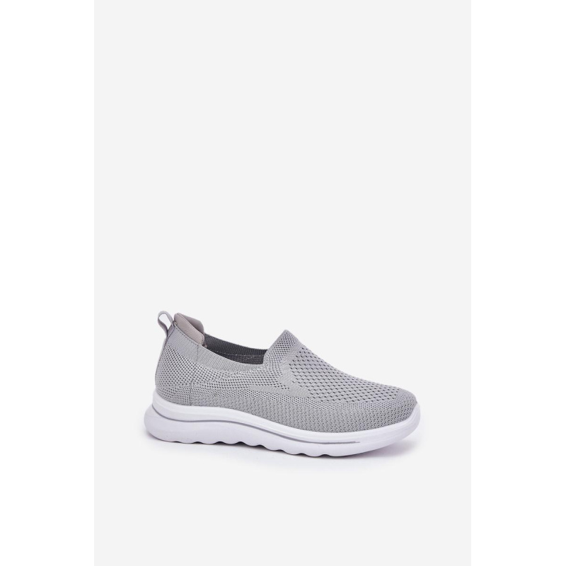 Dámske Textilné Slip-On Tenisky Šedé Adiora - Odtiene sivej a striebornej
