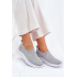 Dámske Textilné Slip-On Tenisky Šedé Adiora - Odtiene sivej a striebornej