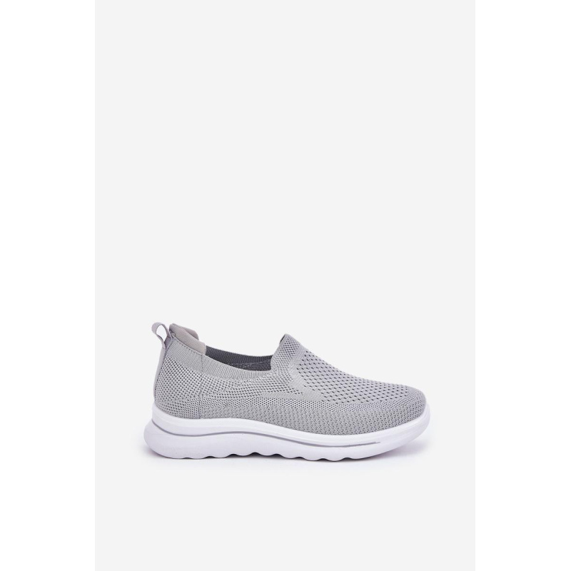 Dámske Textilné Slip-On Tenisky Šedé Adiora - Odtiene sivej a striebornej