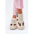Dámske sneakers s leopardím vzorom na platforme béžové Nativira - Béžová
