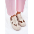 Dámske sneakers s leopardím vzorom na platforme béžové Nativira - Béžová