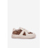 Dámske sneakers s leopardím vzorom na platforme béžové Nativira - Béžová