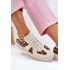 Dámske sneakers s leopardím vzorom na platforme béžové Nativira - Béžová