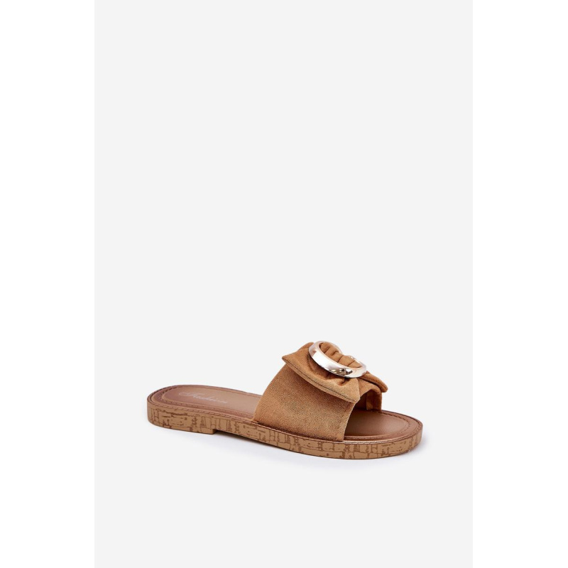 Ploché Dámske Sandále S Ozdobným Detailom Camel Nellodra - Odtiene hnedej a béžovej