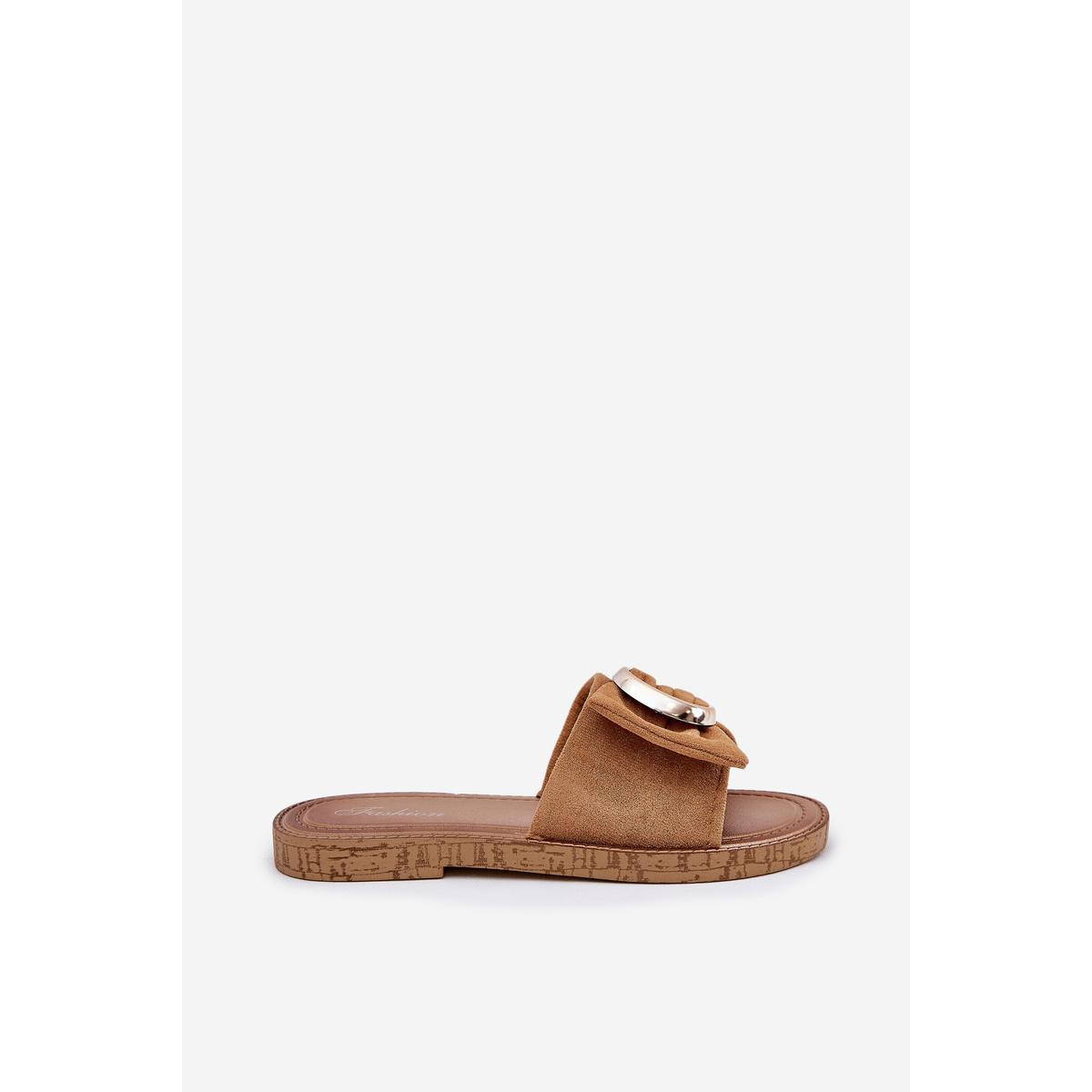 Ploché Dámske Sandále S Ozdobným Detailom Camel Nellodra - Odtiene hnedej a béžovej