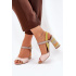 Kožené Elegantné Sandále na Podpätku Laura Messi 2136 Viacfarebné - Viacfarebné