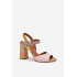 Kožené Elegantné Sandále na Podpätku Laura Messi 2136 Viacfarebné - Viacfarebné
