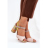 Kožené Elegantné Sandále na Podpätku Laura Messi 2136 Viacfarebné - Viacfarebné