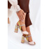 Kožené Elegantné Sandále na Podpätku Laura Messi 2136 Viacfarebné - Viacfarebné
