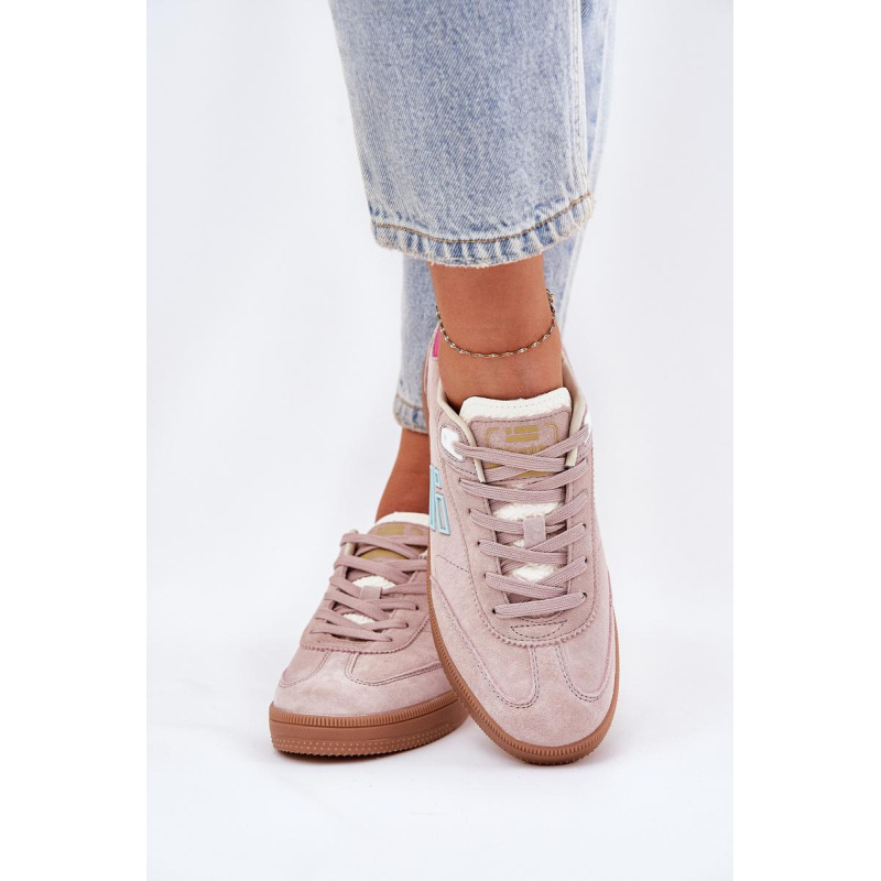 Semišové Športové Topánky Sneakers Dámske D.Franklin DFSH387005 Špinavá Ružová - Odtiene ružovej