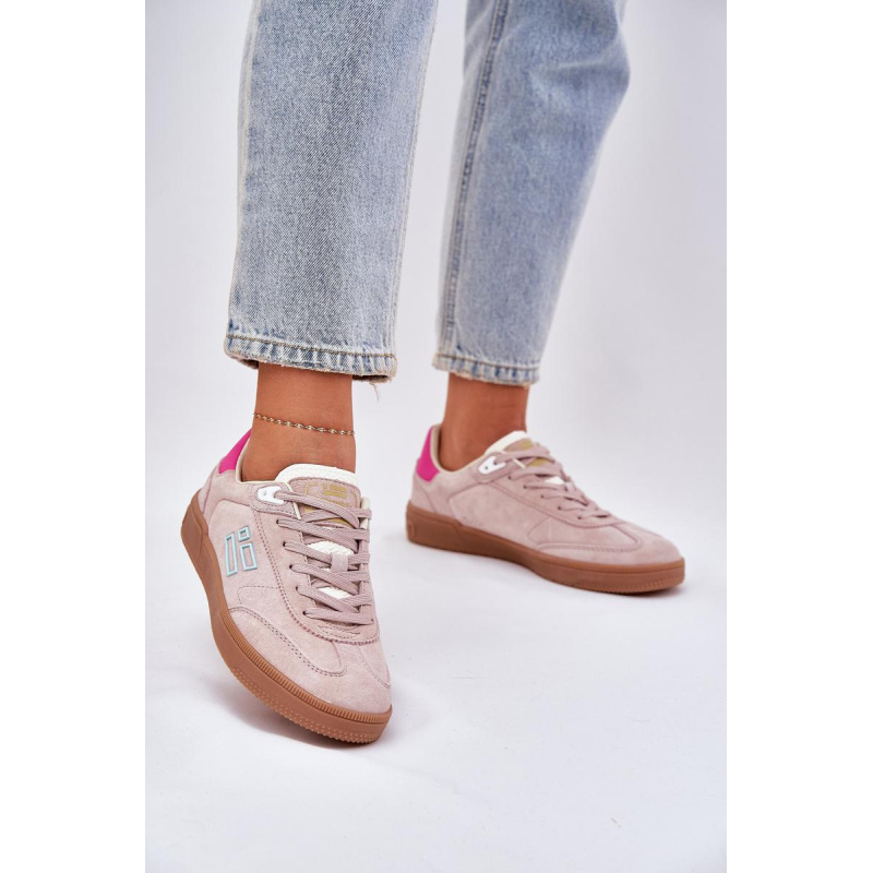 Semišové Športové Topánky Sneakers Dámske D.Franklin DFSH387005 Špinavá Ružová - Odtiene ružovej