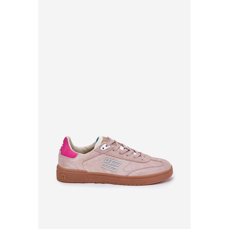 Semišové Športové Topánky Sneakers Dámske D.Franklin DFSH387005 Špinavá Ružová - Odtiene ružovej
