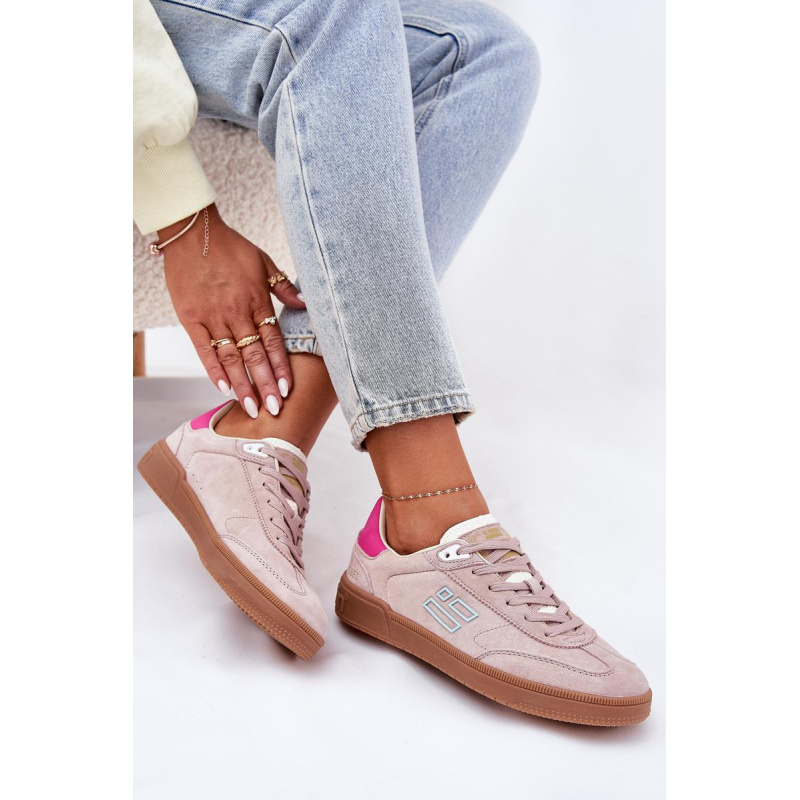 Semišové Športové Topánky Sneakers Dámske D.Franklin DFSH387005 Špinavá Ružová - Odtiene ružovej