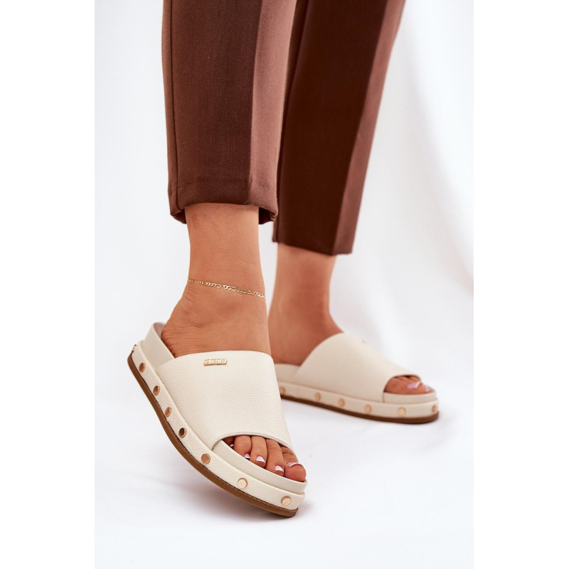 Dámske platformové sandále Big Star NN274A746 Beige - Béžová