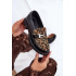 Kožené Lakované Mokasíny Leopard Vinceza 66790 Čierne