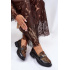 Kožené Lakované Mokasíny Leopard Vinceza 66790 Čierne