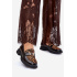 Kožené Lakované Mokasíny Leopard Vinceza 66790 Čierne