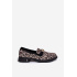 Kožené Lakované Mokasíny Leopard Vinceza 66790 Čierne - Odtiene sivej a striebornej