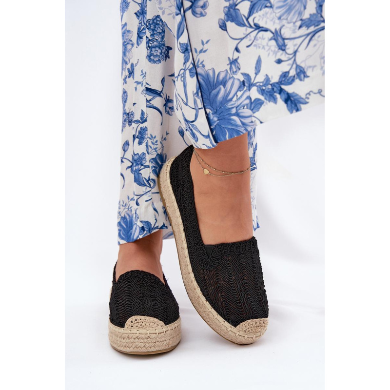 Dámske Platformové Espadrilky Vinceza 17392 Čierne - Čierna