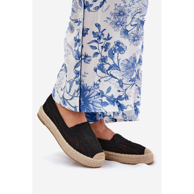 Dámske Platformové Espadrilky Vinceza 17392 Čierne - Čierna
