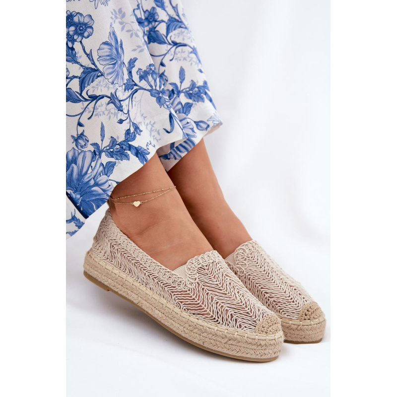 Dámske Espadrilky na Platforme Béžové Vinceza 17392 - Béžová