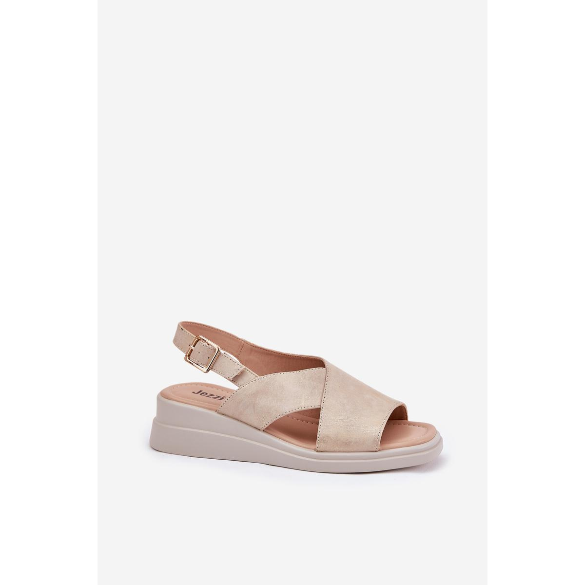 Dámske Sandále Na Klíne Z Eko Kože Zlaté Quilara - Zlatá