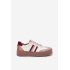 Kožené Dámske Sneakers Na Platforme Zazoo N1234 Béžovo-Červené - Béžová