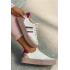 Kožené Dámske Sneakers Na Platforme Zazoo N1234 Béžovo-Červené - Béžová