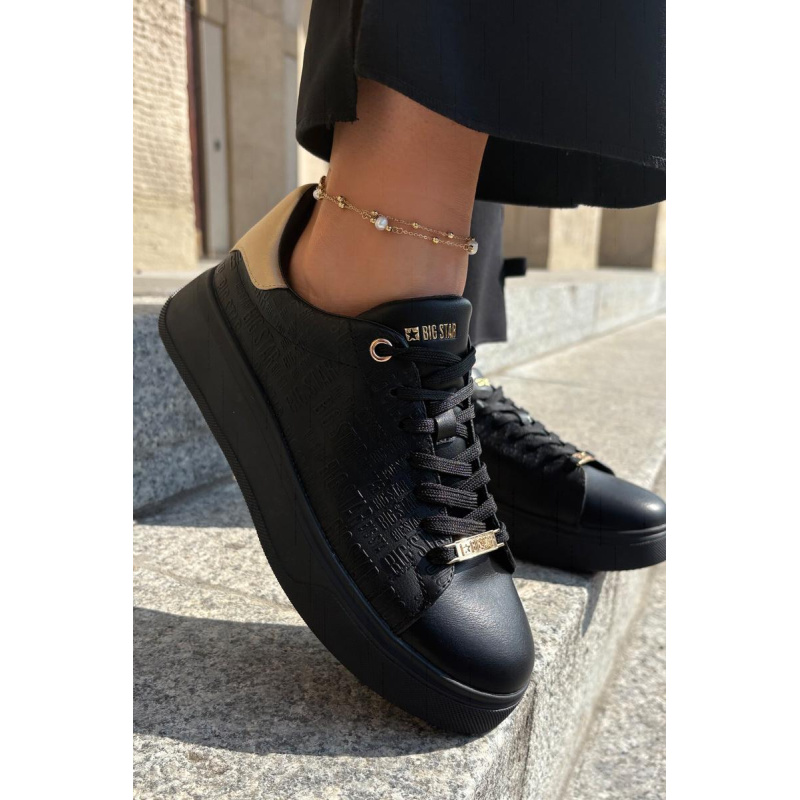 Dámske Sneakers Z Eko Kože Big Star RR274257 Čierne - Čierna