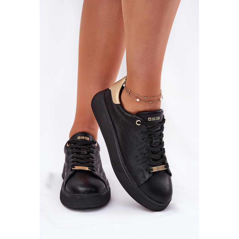 Dámske Sneakers Z Eko Kože Big Star RR274257 Čierne - Čierna
