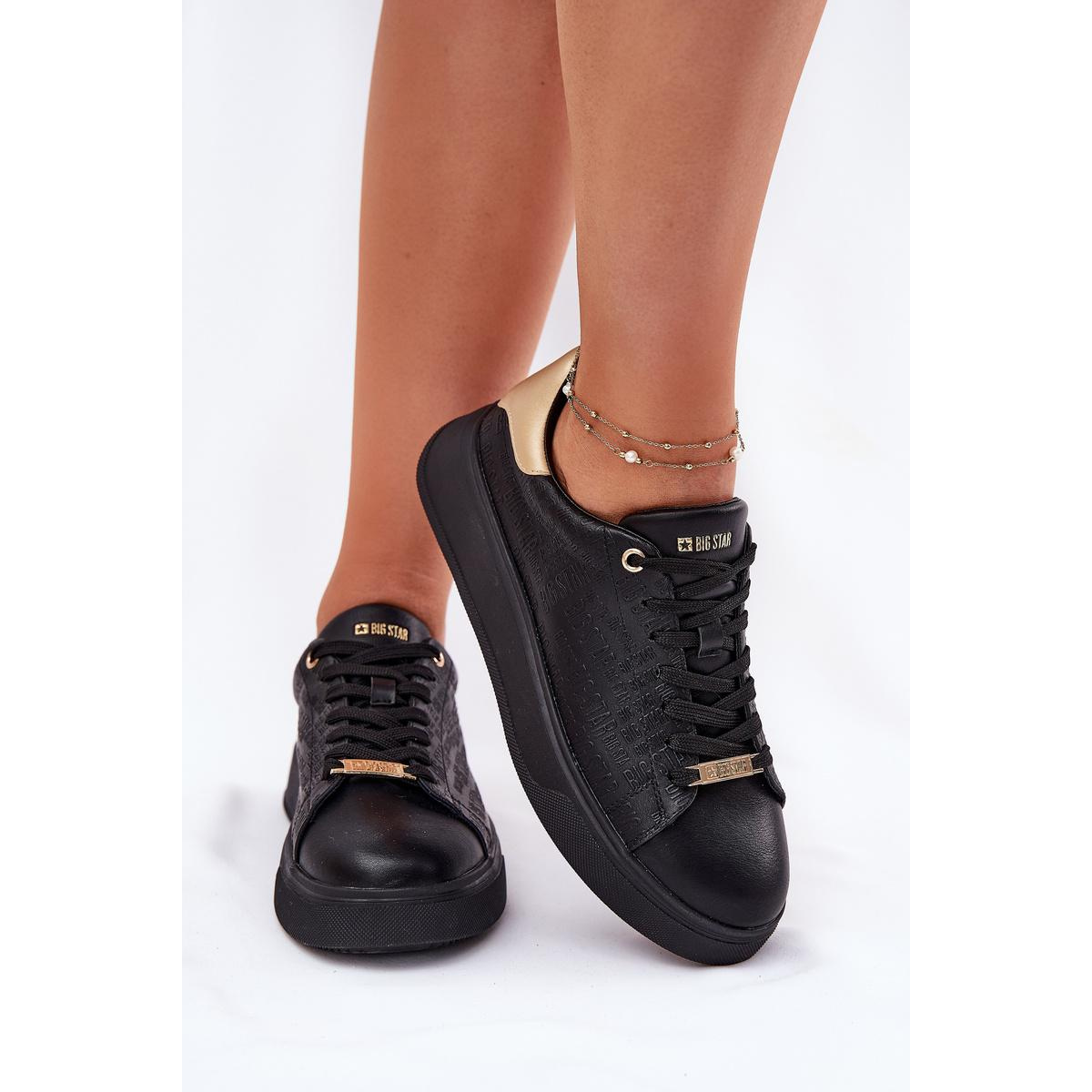 Dámske Sneakers Z Eko Kože Big Star RR274257 Čierne - Čierna