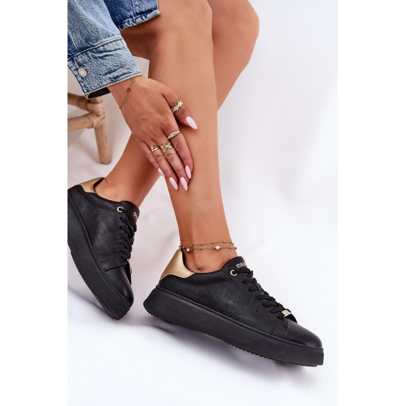 Dámske Sneakers Z Eko Kože Big Star RR274257 Čierne - Čierna