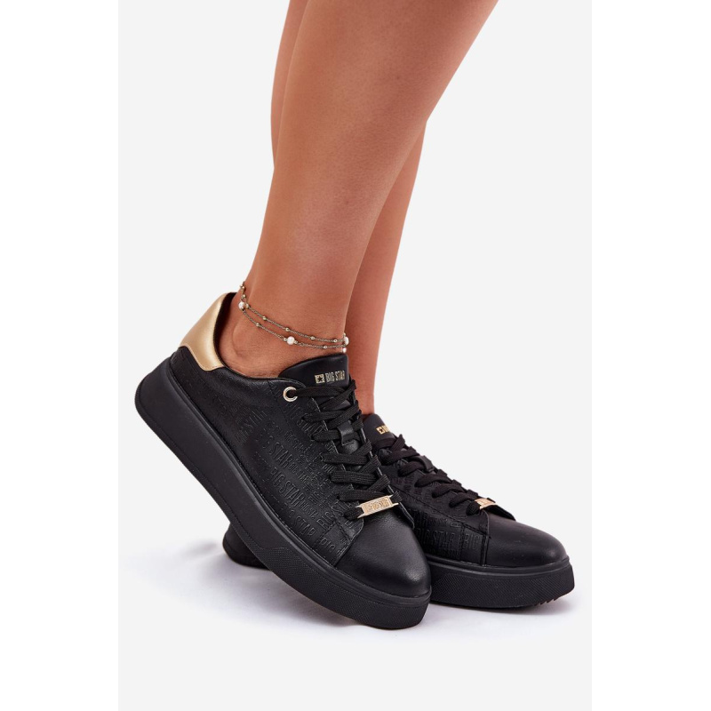 Dámske Sneakers Z Eko Kože Big Star RR274257 Čierne - Čierna