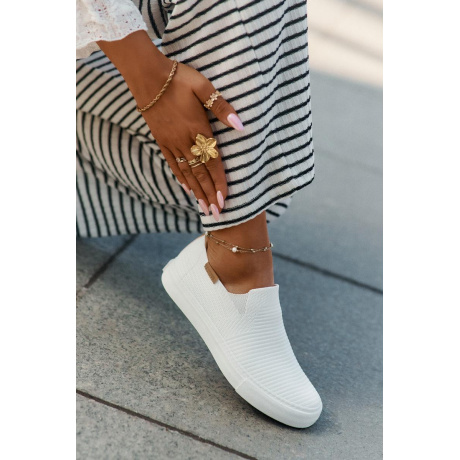 Dámske Slip-On Tenisky Big Star RR274717 Bielé - Biela