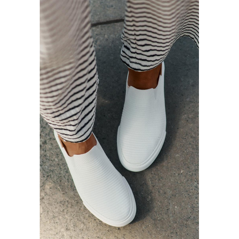 Dámske Slip-On Tenisky Big Star RR274717 Bielé - Biela