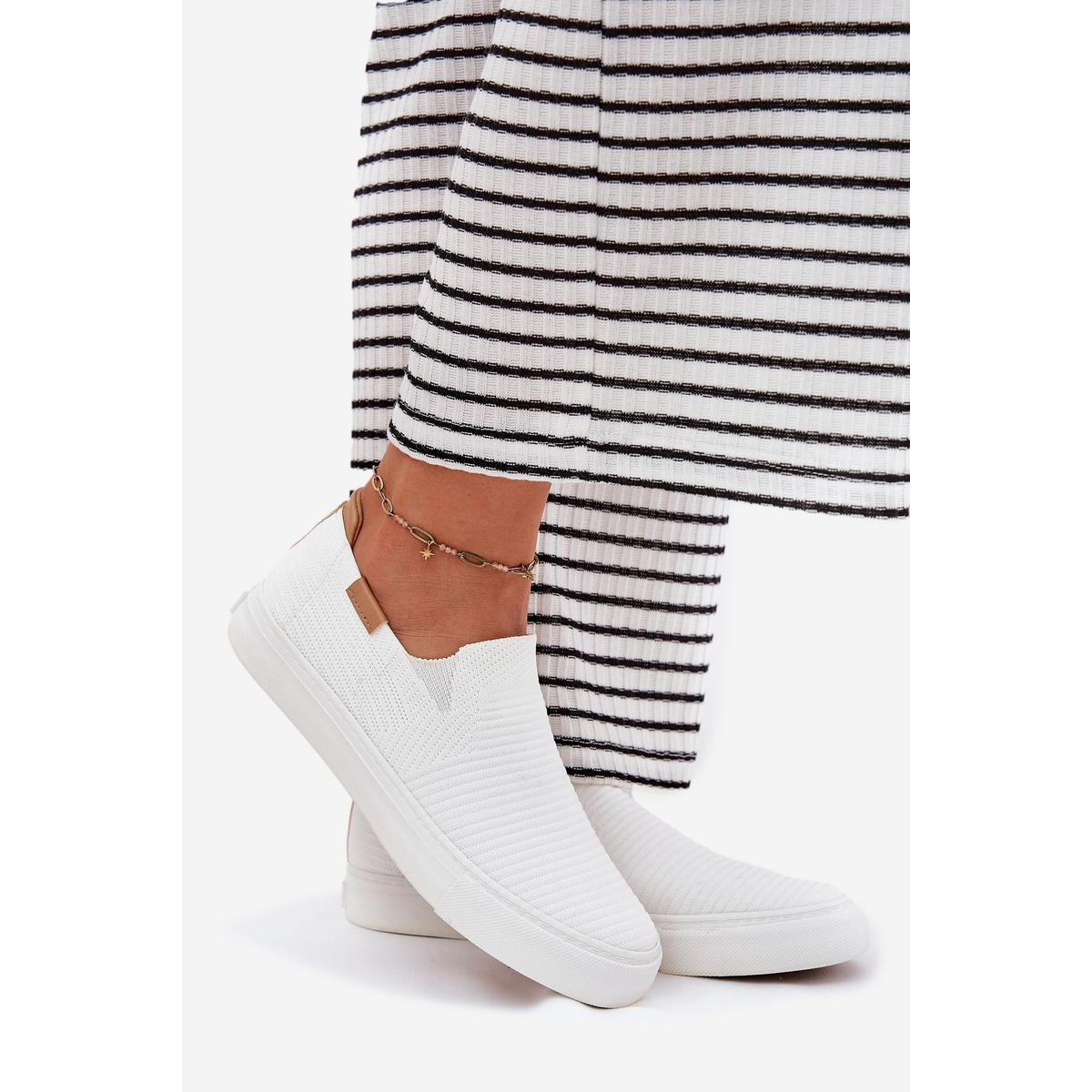 Dámske Slip-On Tenisky Big Star RR274717 Bielé - Biela
