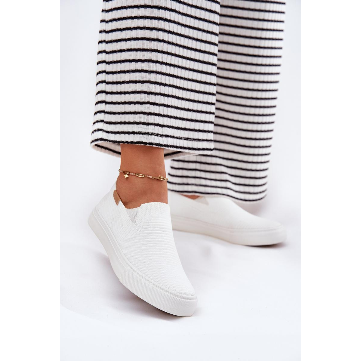 Dámske Slip-On Tenisky Big Star RR274717 Bielé - Biela